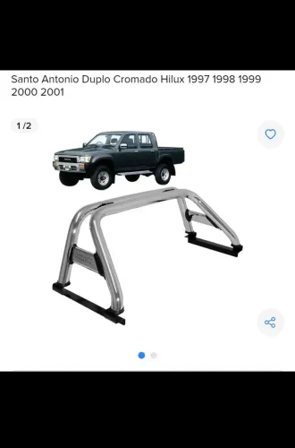 Santo Antônio duplo cromado Hilux 1997, 1998, 1999, 2000, 2001