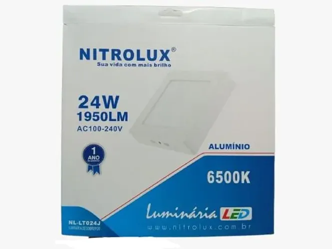 Painel LED sobrepor quadrado 24W - com Nota Fiscal