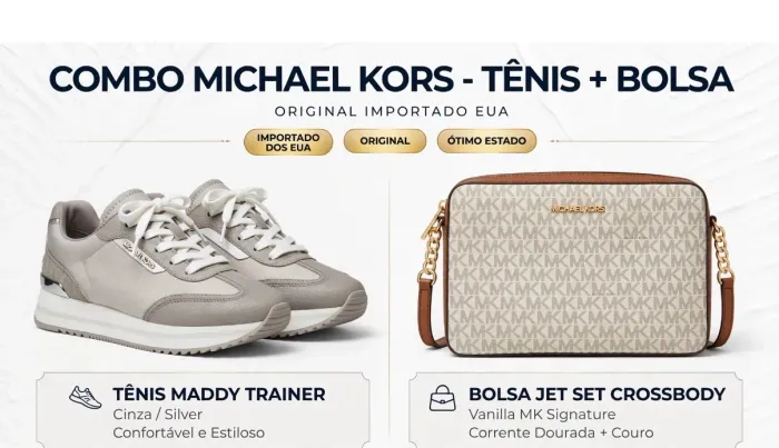 Bolsa+Tênis + Boné de brinde da Michael Kors Original