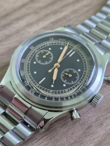 Relógio Vintage Cronografo Movimento Myota OS20 Cristal Domo