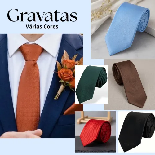 Gravatas Slim Várias Cores Padrinhos de Casamento, Masculina, Jacquard, Elegante, Social