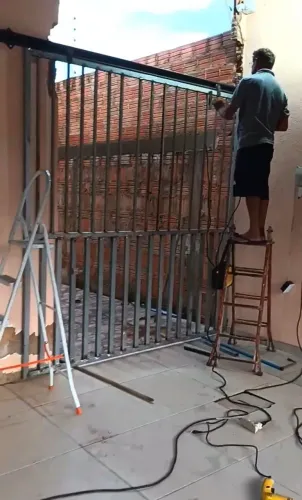 Portão grade de ferro