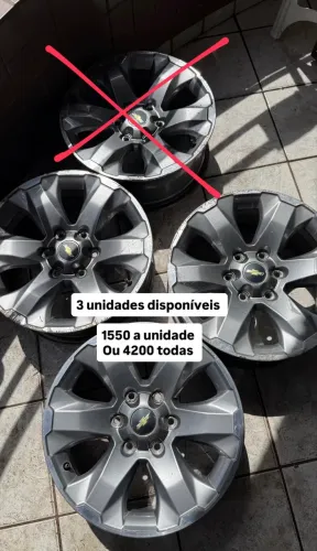 3 rodas aro 18 S10 e TrailBlazer 2022 e 2023