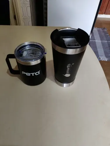 Caneca e copo térmico inox novos na caixa