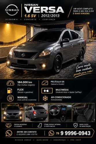 Nissan Versa SV 1.6 16V Flex Fuel 4P Mec. 2013