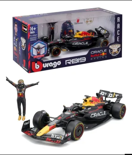 Formula 1 Oracle Red Bull Racing RB19 - C/ Boneco Max Verstappen #1 F1 - Bburago - 1/24