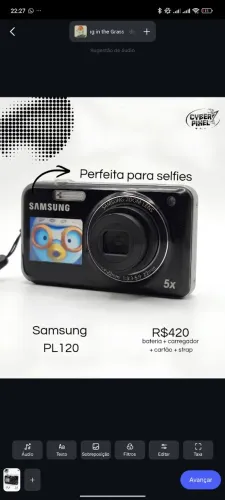 Cybershot câmera Samsung PL120