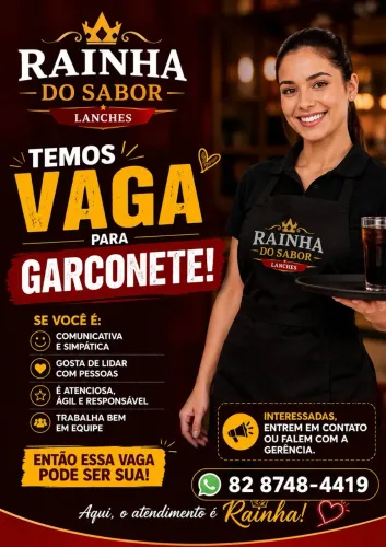 Vaga de Garçonete 
