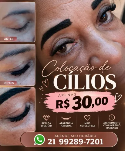 Colocação de cílios tufinho