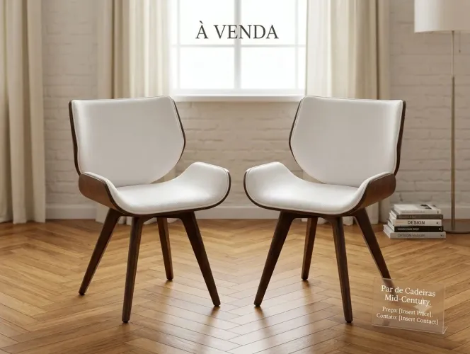 2 Poltronas modernas Matrezan Madeira
