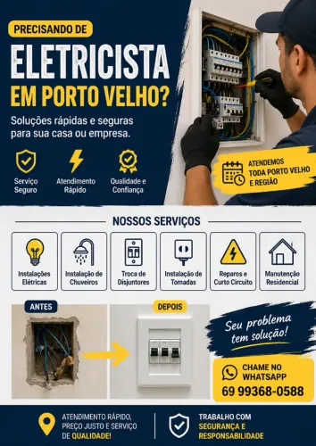 Eletricista em Porto Velho.