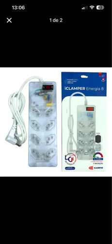 Filtro De Linha Clamper Energia 8 Tomadas Bivolt, Com Dps E Proteção Lcf