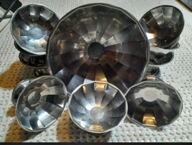 jogo de sobremesa inox 12 peças