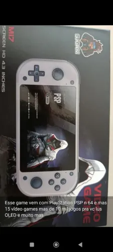 M7 game portátil de alta qualidade com mas de 15 vídeo game em 1 só PSP play 1 n64 e mas .