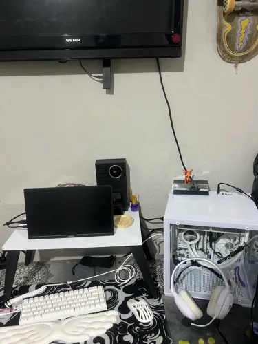 Vendo ou troco pc gamer full white completo
