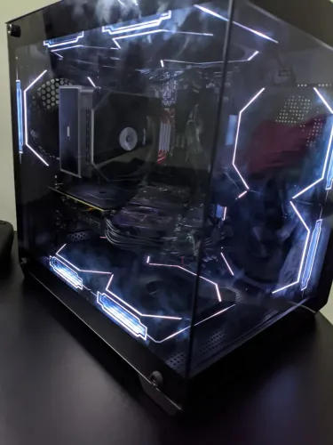 Gabinete Aigo DarkFlash Korgan K275 + 7 Ventoinhas prism 5 PRO RGB 120mm