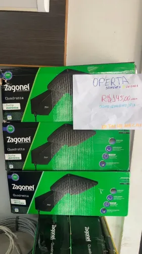 Ducha eletrônica Zagonel quadratta 7700w 220v Black