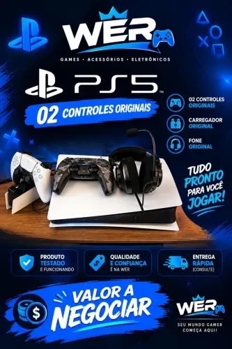 PS5 semi novo com nota fiscal e garantia