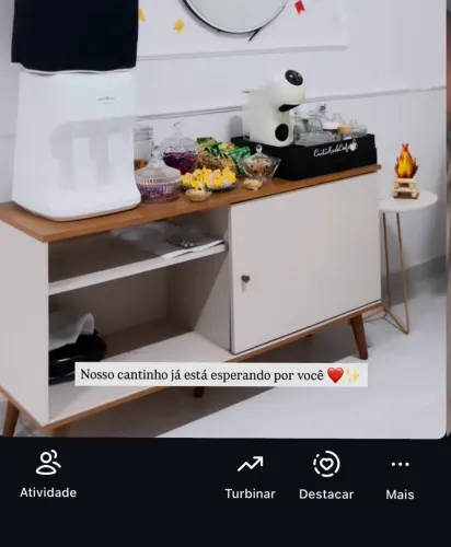 Aparador de cantinho para sala de estar