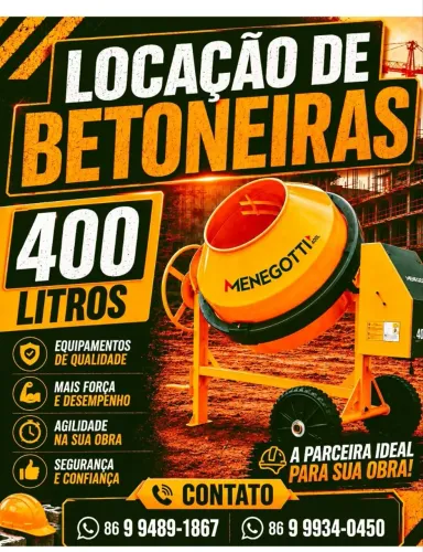 Locação de betoneira