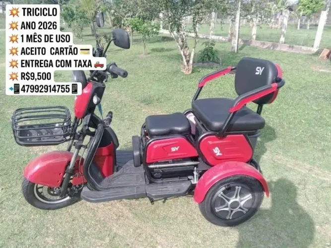 Triciclo novo na garantia, usado apenas 3 x