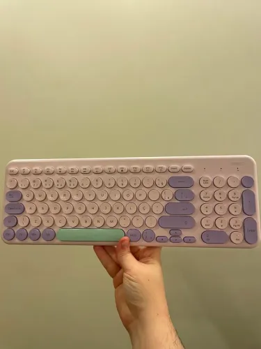 Kit sem fio teclado e mouse lilás - Ergo KMW278L