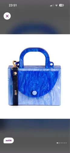 bolsa estilé azul