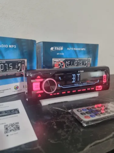 Radio H-Tech Bluetooth 4x45watts som automotivo