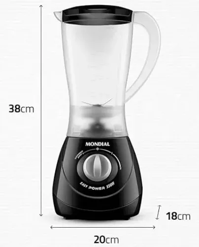 MONDIAL Liquidificador Easy Power, Preto, 550W, 220V - L-550-B