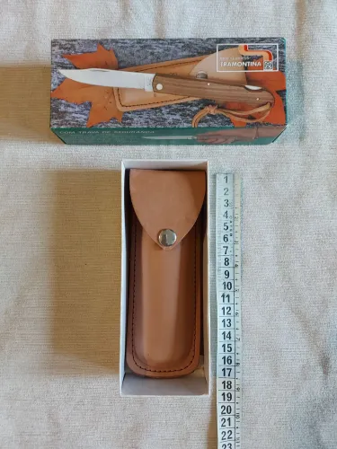 Bolsa de Couro Porta-Faca Dobrável para Camping e Caça (Novo/Tramontina)