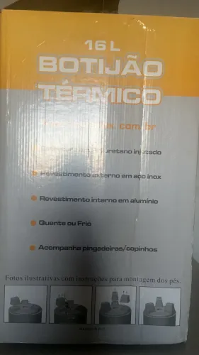 Garrafa térmica inox 16 litros