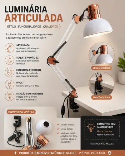 Luminária articulada 
