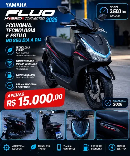 Yamaha Fluo Hybrid Connected 2026 - R$ 15.000,00