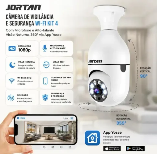 Camera IP lâmpada com Voz