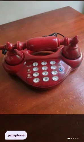 Telefone retrô vintage funcionando