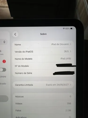iPad A16 2026 - Com capa teclado e mouse sem fio