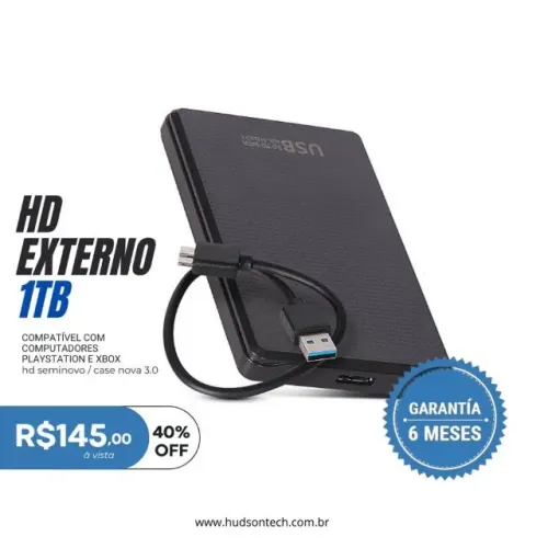 HD Externo 1 TB 1000 GB | 6 meses de garantia