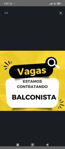 Vaga para Balconista em Padaria