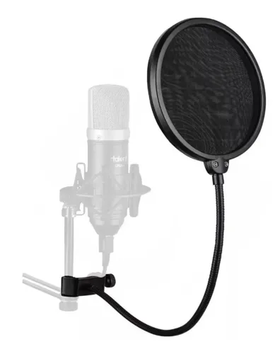 Pop Shield Filtro Pop Preto MS15 Para Microfone Blue Yeti Flexível Pop Filter Novo 
