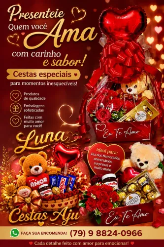 Cestas. Lindas cestas Love. Cesta de kits. Cesta flores