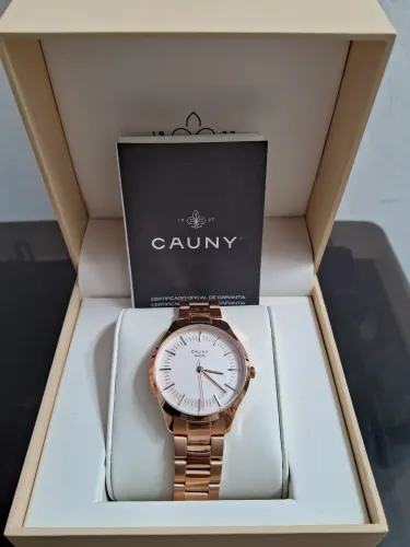 Relógio Cauny feminino rosé gold