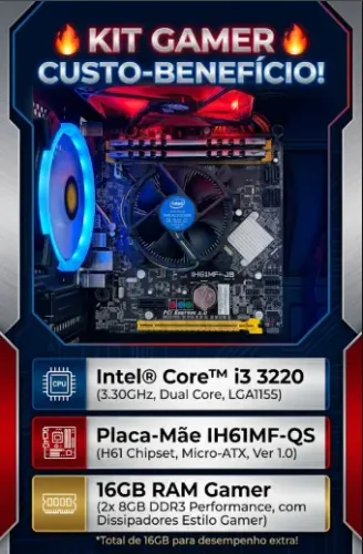 Kit i3 + placa mãe +16gb ddr3
