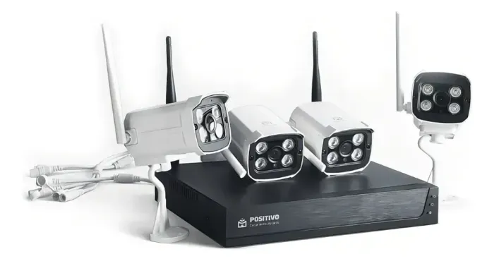 Kit Nvr E Câmeras Wi-fi - Positivo Casa Inteligente Cor Branco com HD 1TB