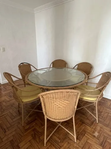 Conjunto de jantar rústico colonial