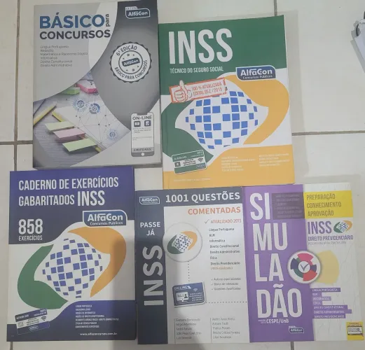 lote livros concurso INSS