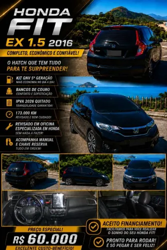 Honda Fit Ex/s/ex 1.5 Flex/flexone 16V 5P Aut. 2016