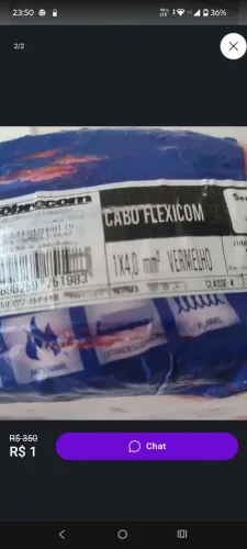 Cabo 4mm cobrecom lacrado