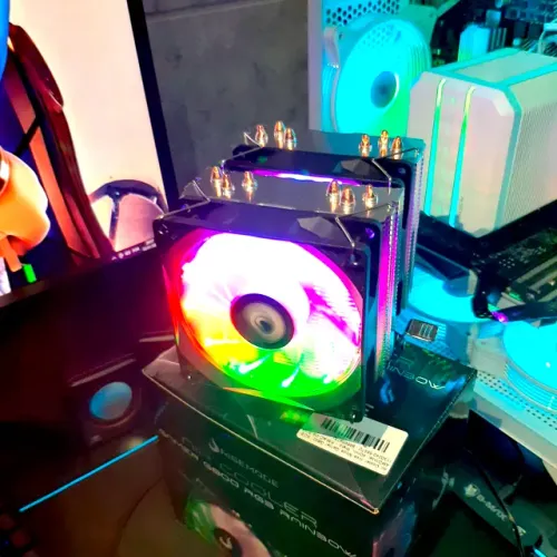 PROMOÇÃO - PC TRAVANDO POR SUPERAQUECIMENTO? NUNCA MAIS! - Air Cooler Gamer 2 Fans 90mm RG