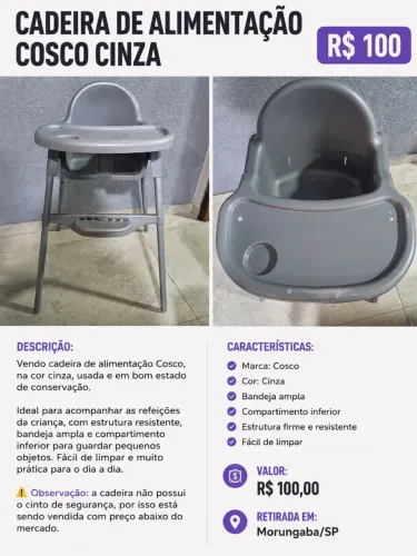 Cadeirinha de alimentação