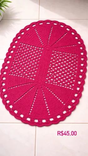 Tapete oval rosa pink